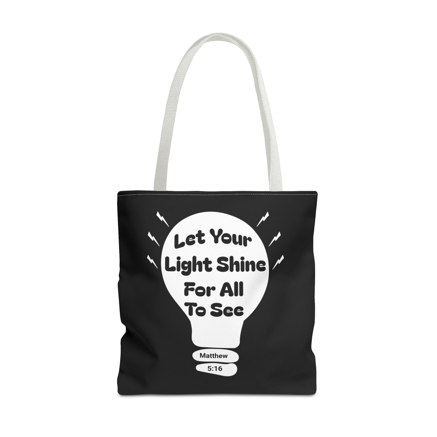 Let Your Light Shine for All to See Tote, Christian Tote Bag, Inspirational