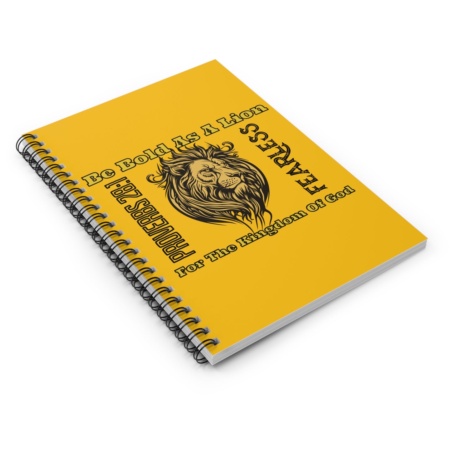 Be Bold As A Lion — Spiral Ruled Journal for Positivity & Gifts