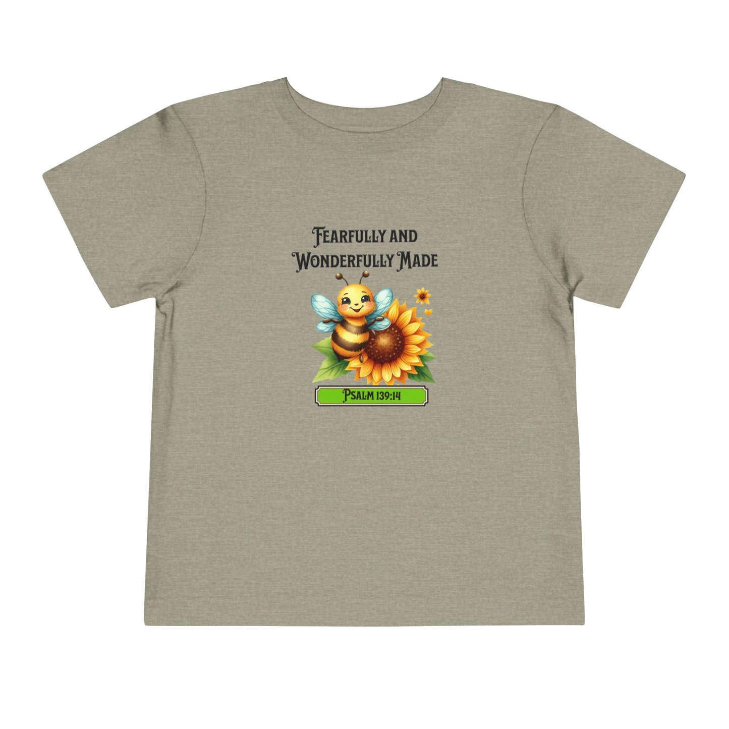 Toddler Short Sleeve Tee, Christian, Faith-Based, Fearfully and Wonderfully Made