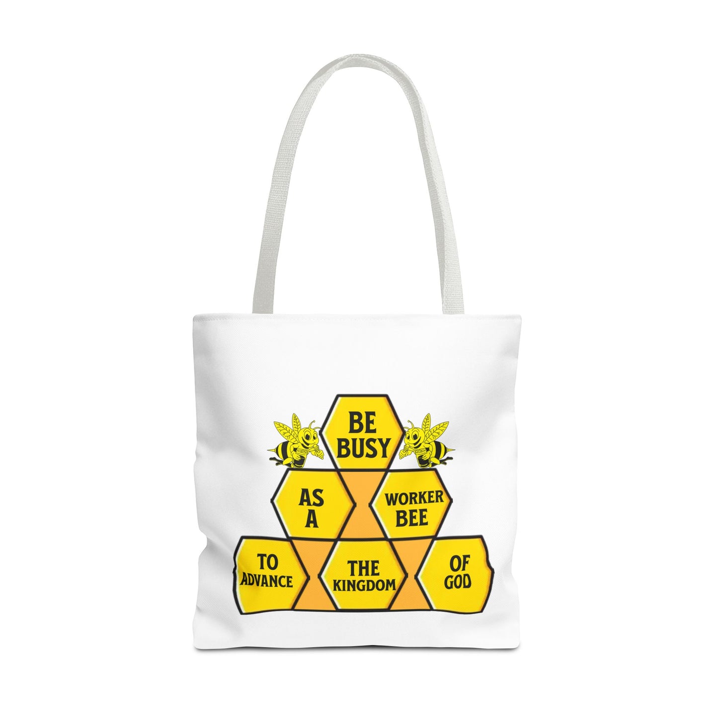 Be Busy as A Worker Bee, Christian Tote Bag, Inspirational, Bible Faith