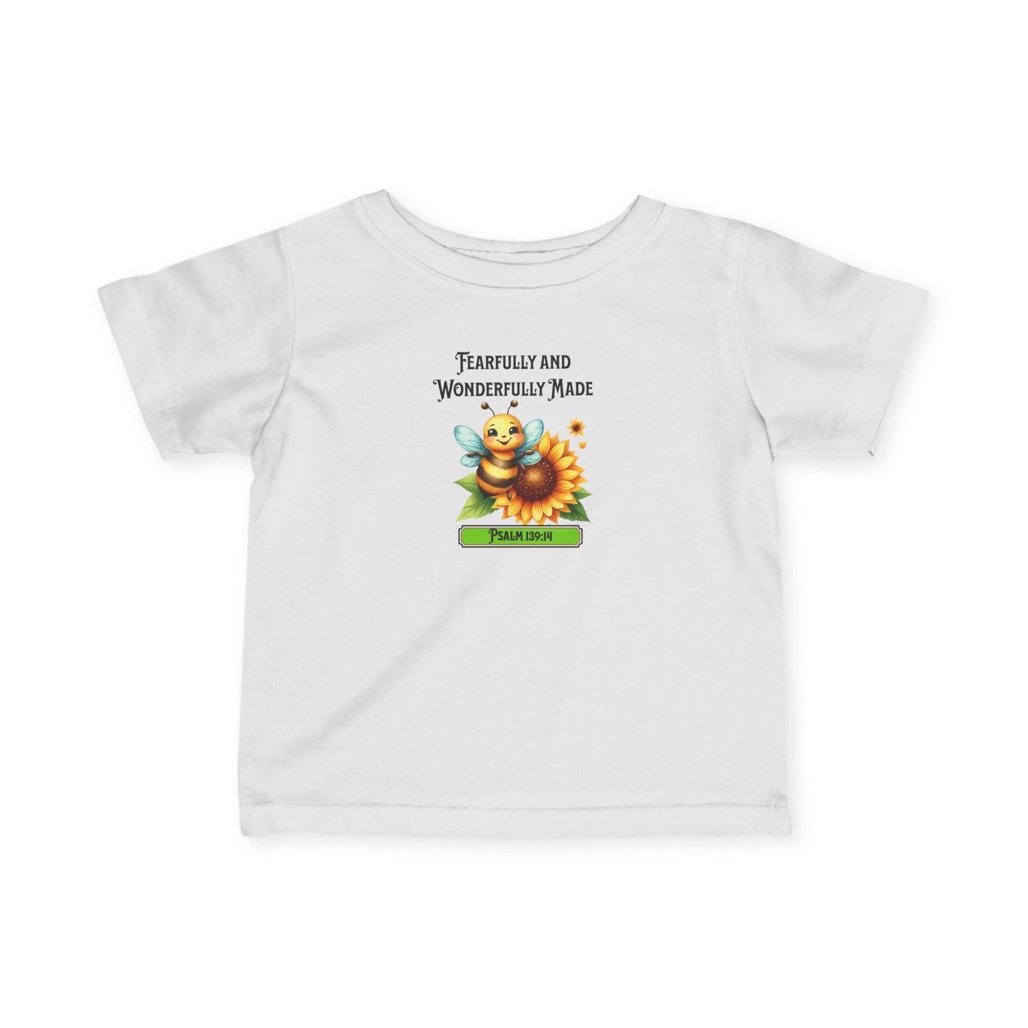 Fearfully and Wonderfully Made, Christian Baby Shirt | Religious Infant Top | Bubble Bee