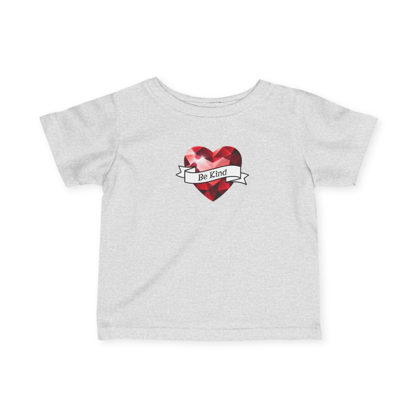 Infant Tee — Red Heart "Be Kind" Baby T-Shirt, Faith-Based