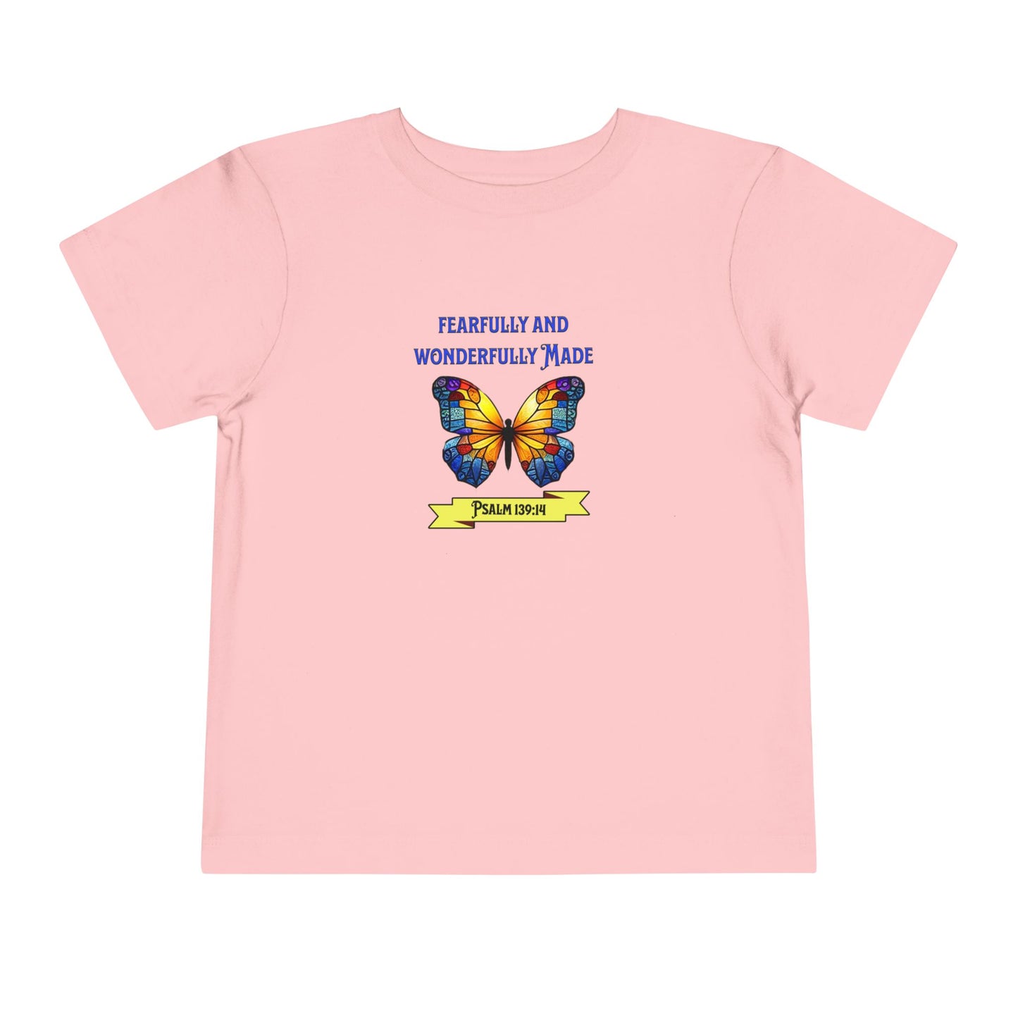 Toddler Short Sleeve Tee, Christian, Faith-Based, Fearfully and Wonderfully Made