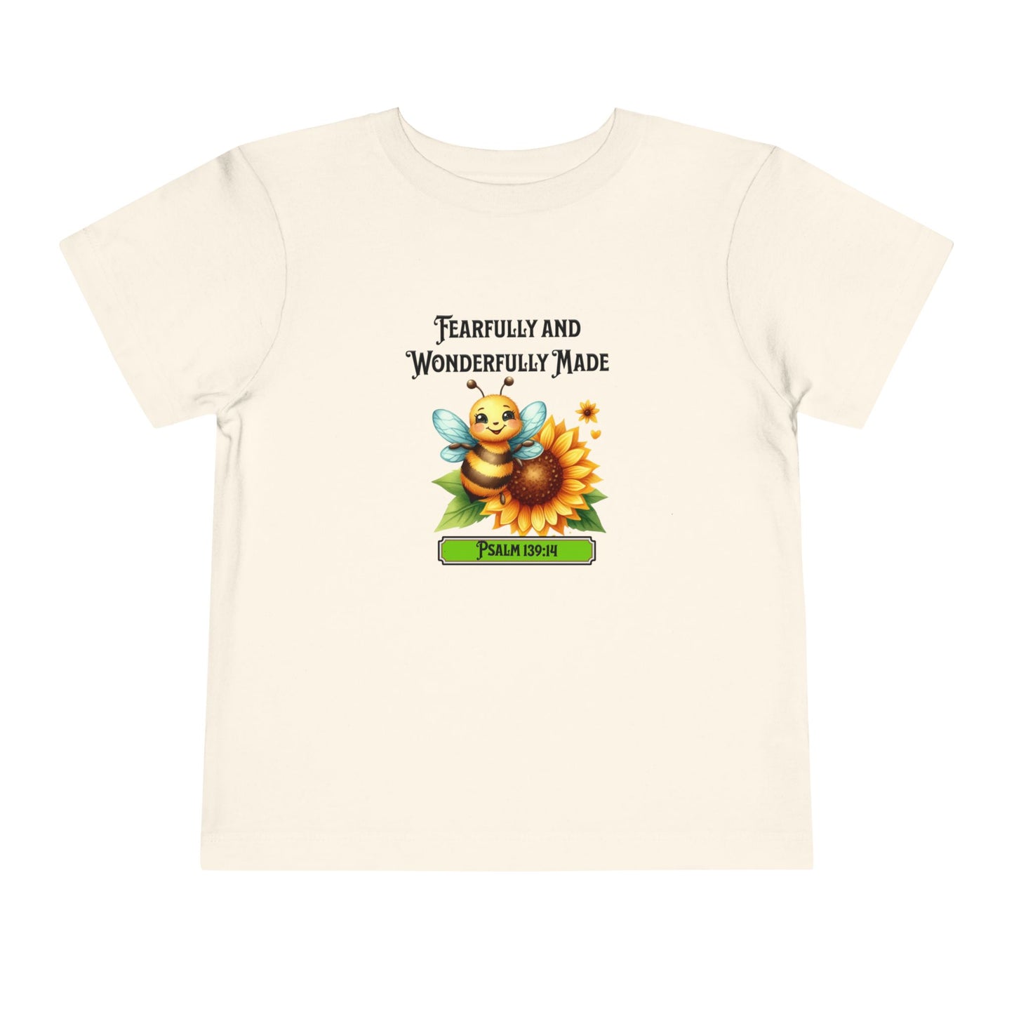 Toddler Short Sleeve Tee, Christian, Faith-Based, Fearfully and Wonderfully Made