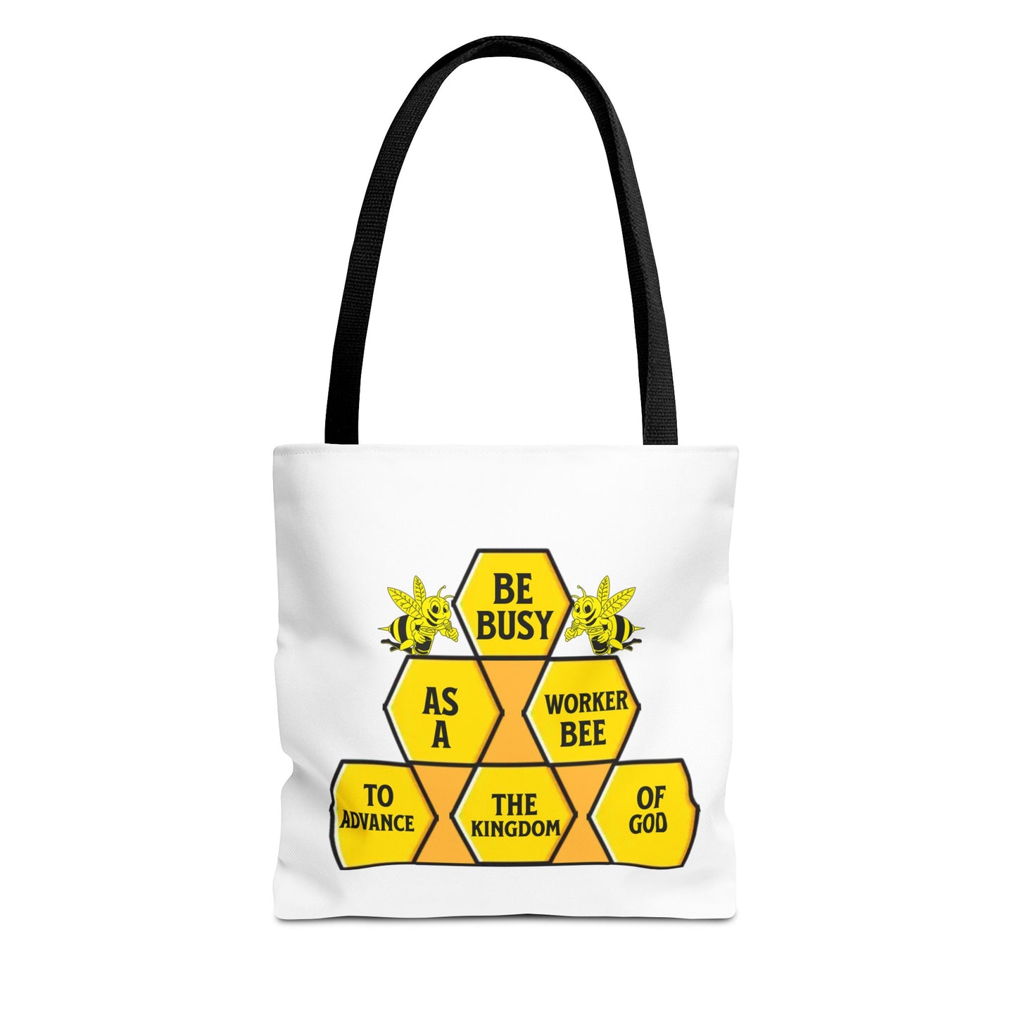Be Busy as A Worker Bee, Christian Tote Bag, Inspirational, Bible Faith