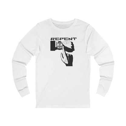 Repent Time is Running Out, Long Sleeve Tee — Faith-Based Christian Message Shirt