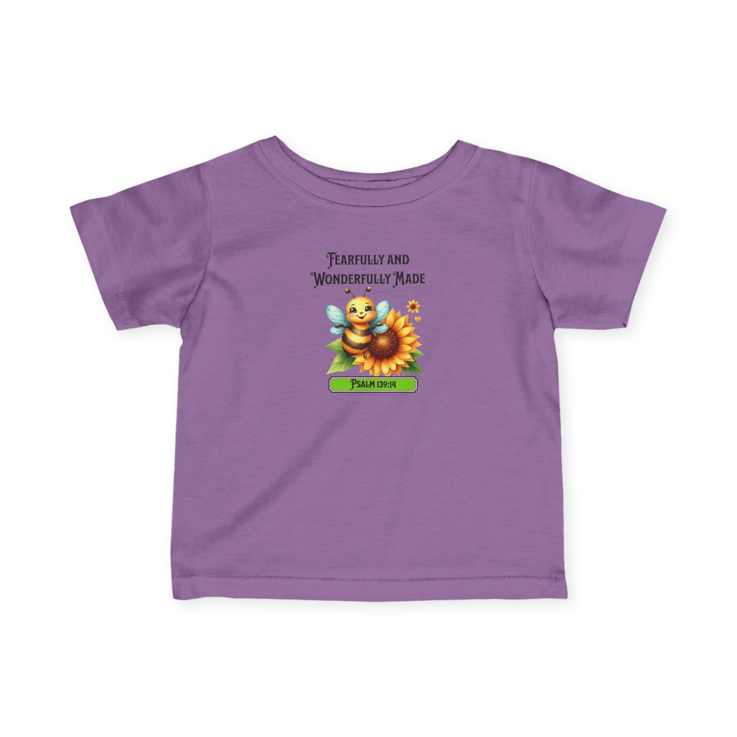 Fearfully and Wonderfully Made, Christian Baby Shirt | Religious Infant Top | Bubble Bee