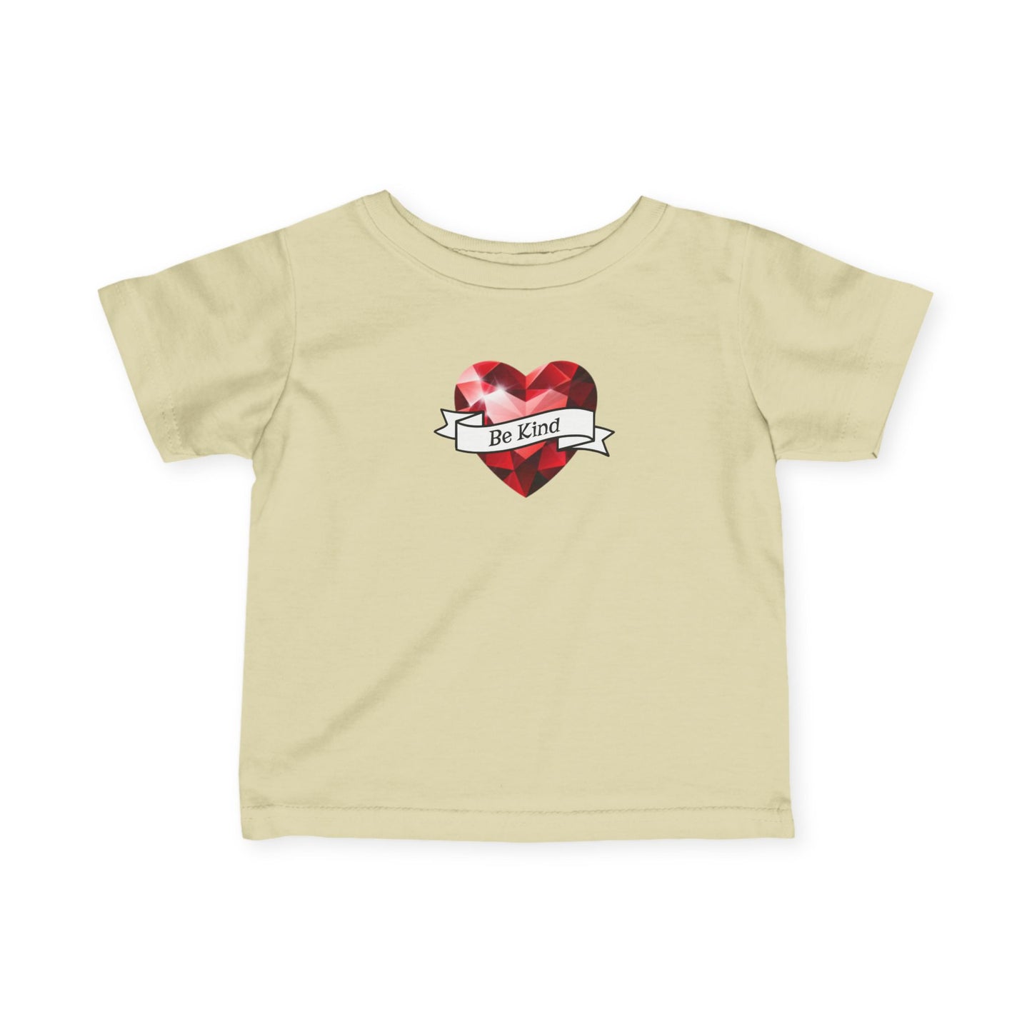 Infant Tee — Red Heart "Be Kind" Baby T-Shirt, Faith-Based