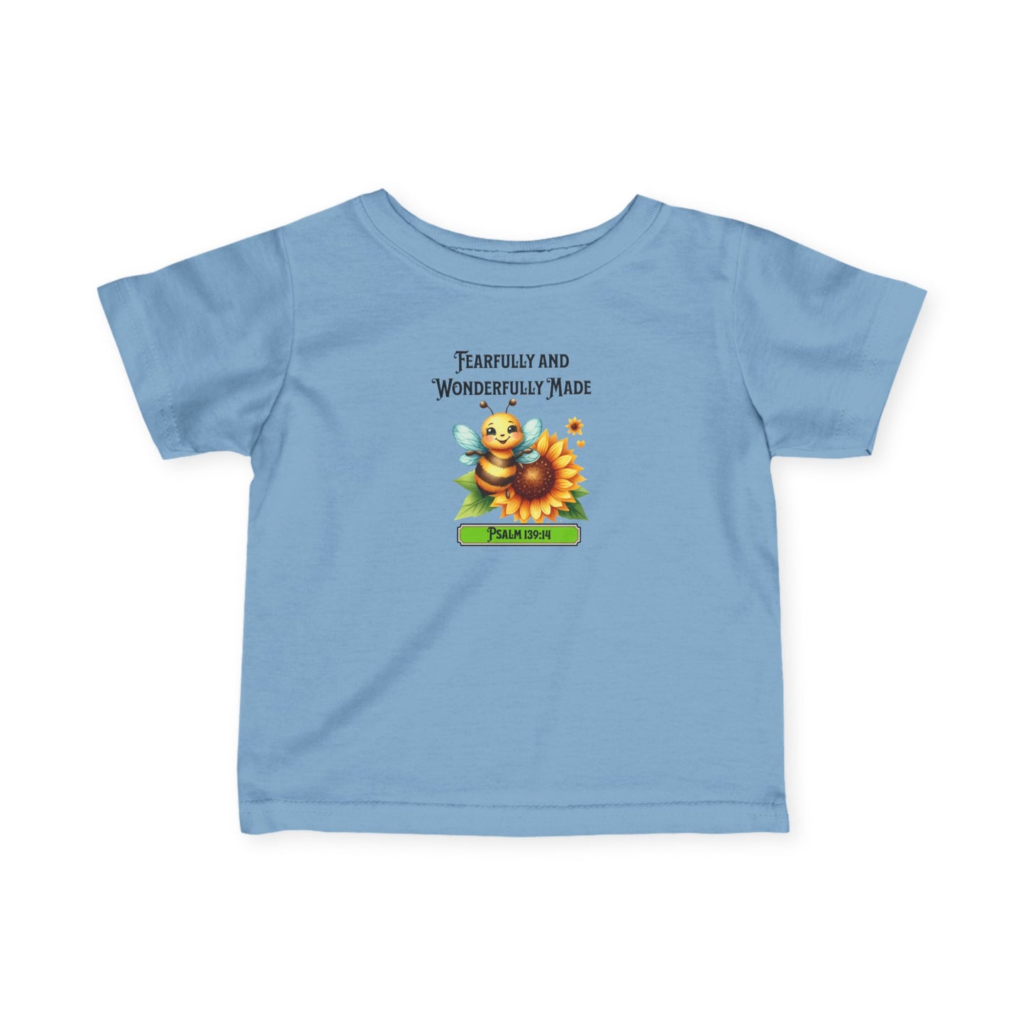 Fearfully and Wonderfully Made, Christian Baby Shirt | Religious Infant Top | Bubble Bee