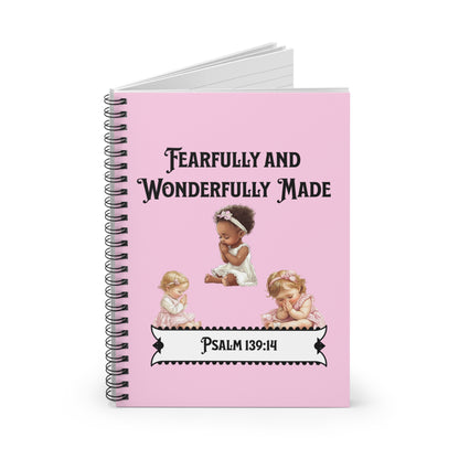 Fearfully and Wonderfully Made-Toddlers Praying-Spiral Ruled Journal for Positivity & Gifts