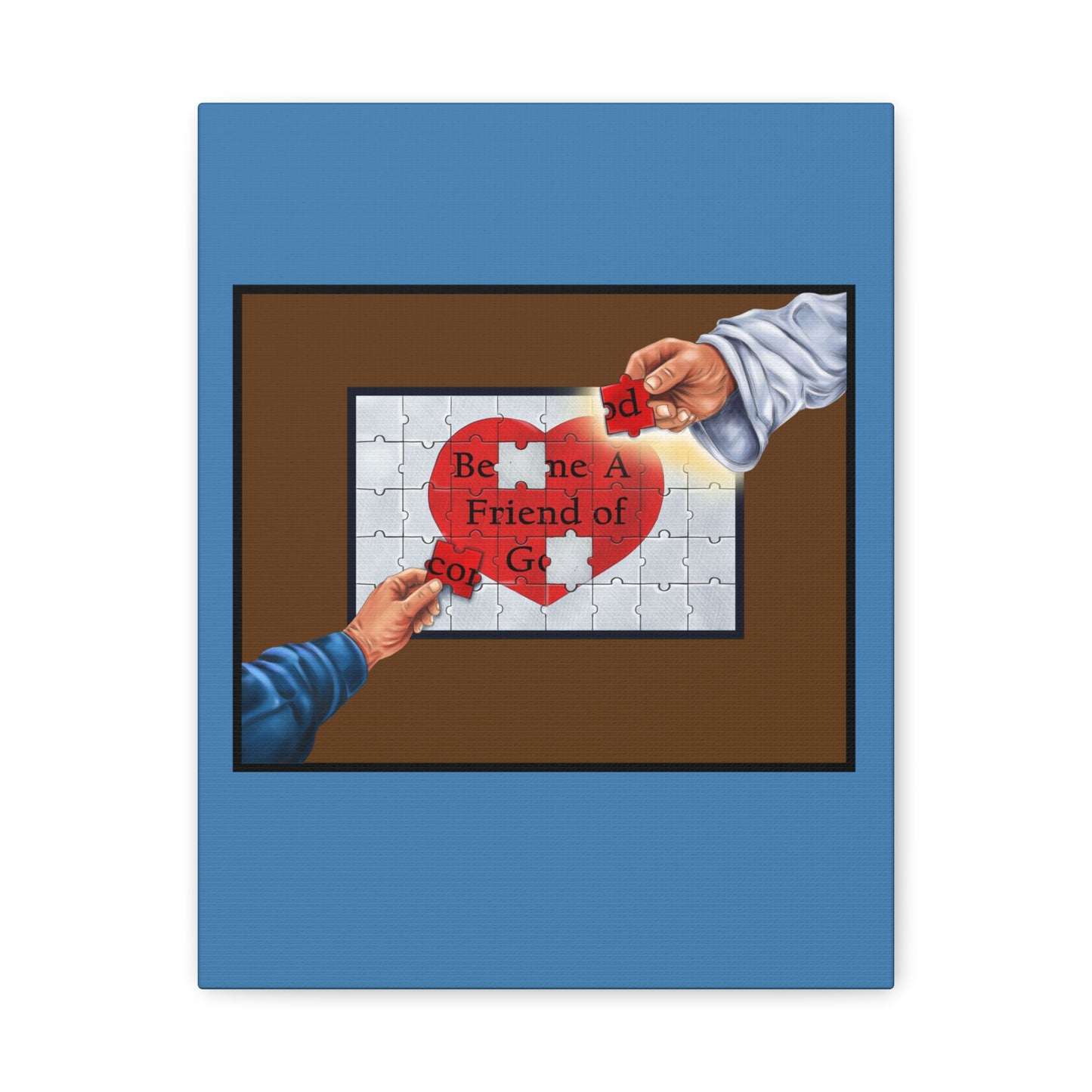 Matte Canvas, Stretched, Become a Friend of God Puzzle Design, Faith-Based, Christian