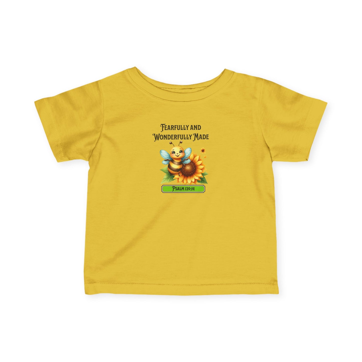 Fearfully and Wonderfully Made, Christian Baby Shirt | Religious Infant Top | Bubble Bee