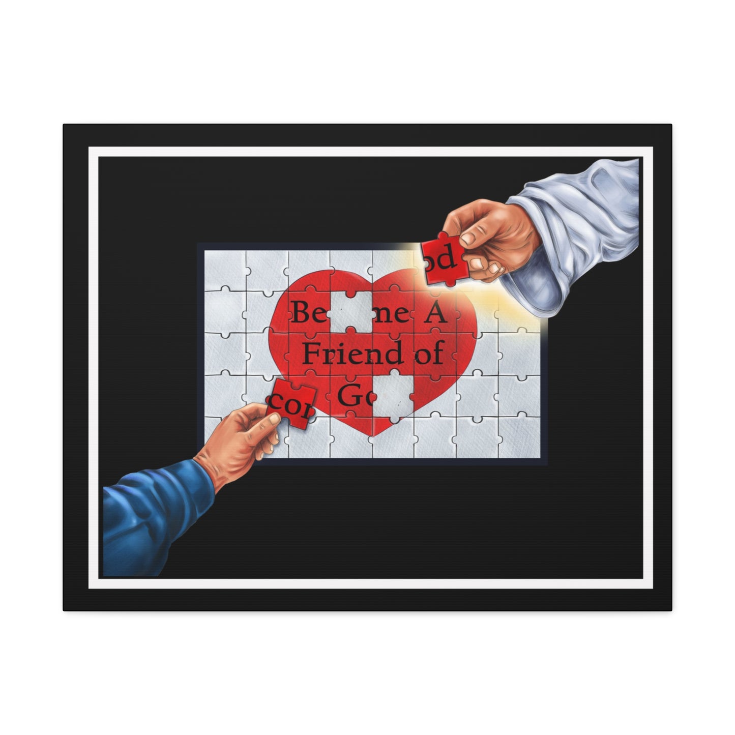 Become a Friend of God Puzzle Design, Faith-Based, Christian, Matte Canvas, Stretched
