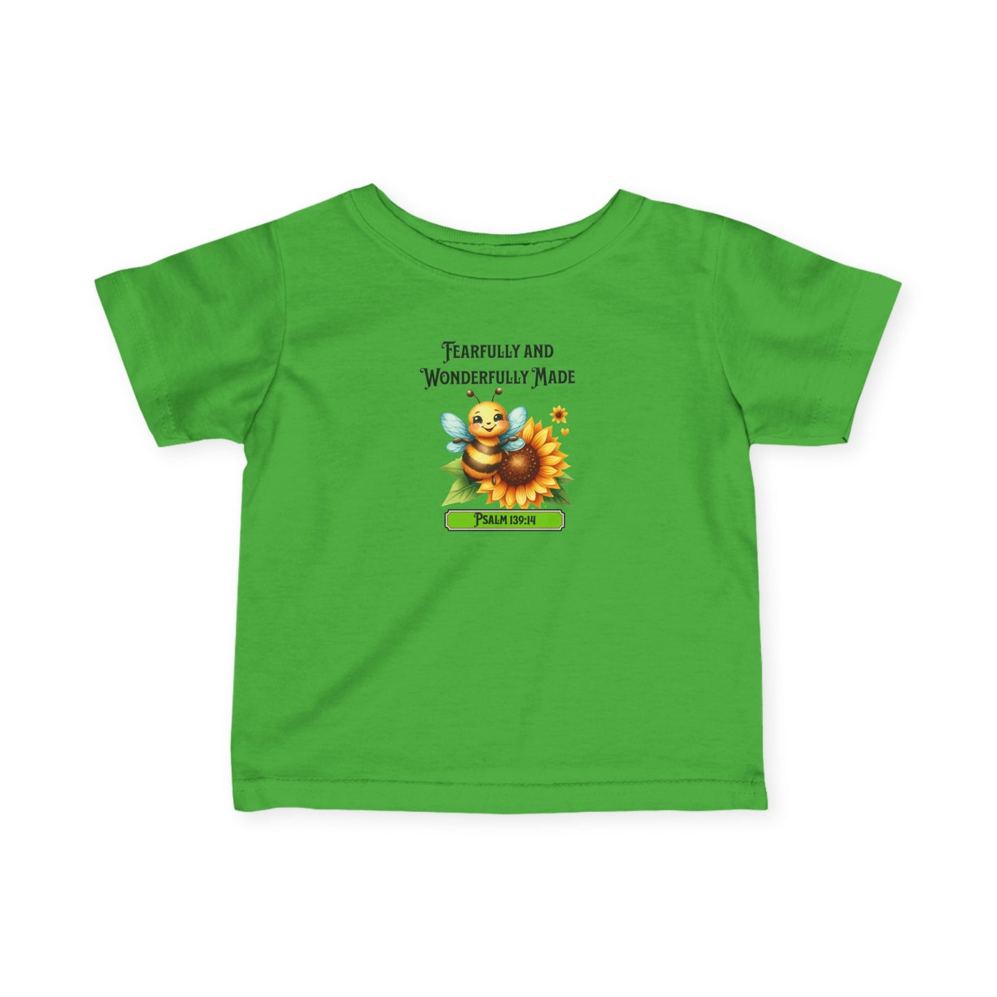 Fearfully and Wonderfully Made, Christian Baby Shirt | Religious Infant Top | Bubble Bee