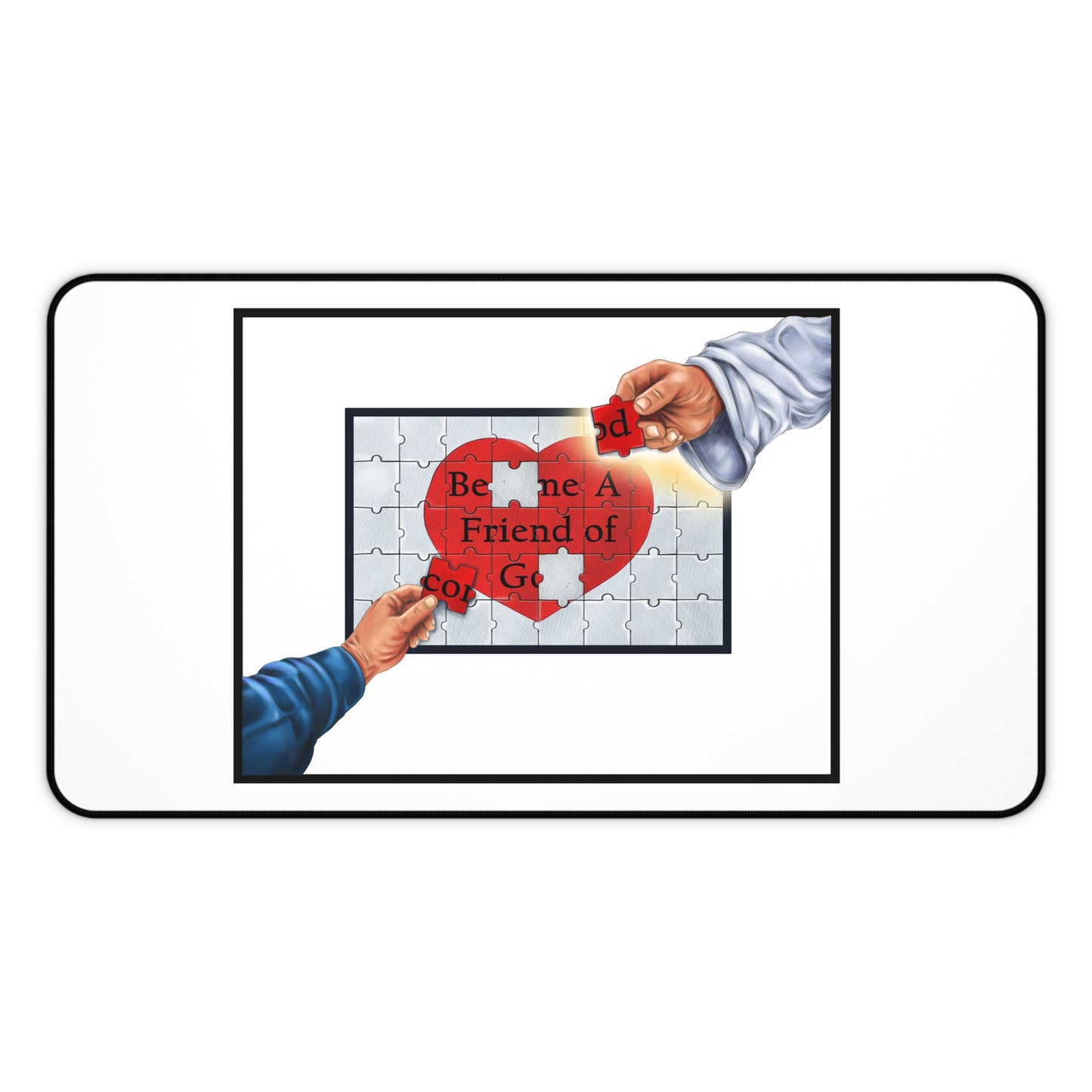 "Be a Friend of God" Puzzle Heart, Faith-Based, Mouse Pad