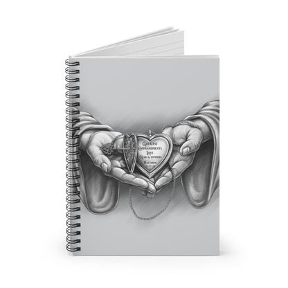 Greatest Commandments: Love God & Others — Spiral Ruled Journal for Positivity & Gifts