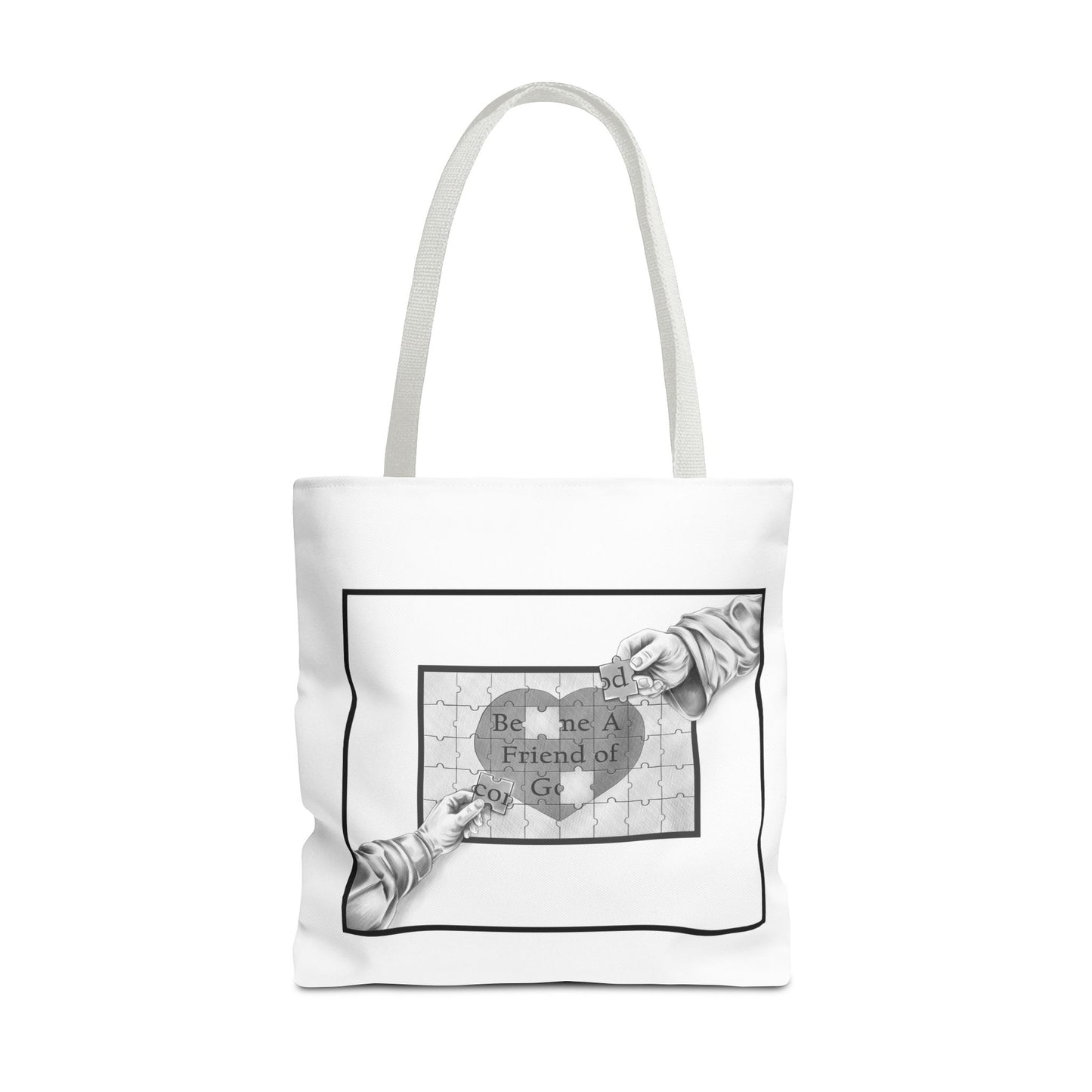 Become a Friend of God-Christian Tote Bag, Inspirational Christian Gift, Bible Faith, Church Tote