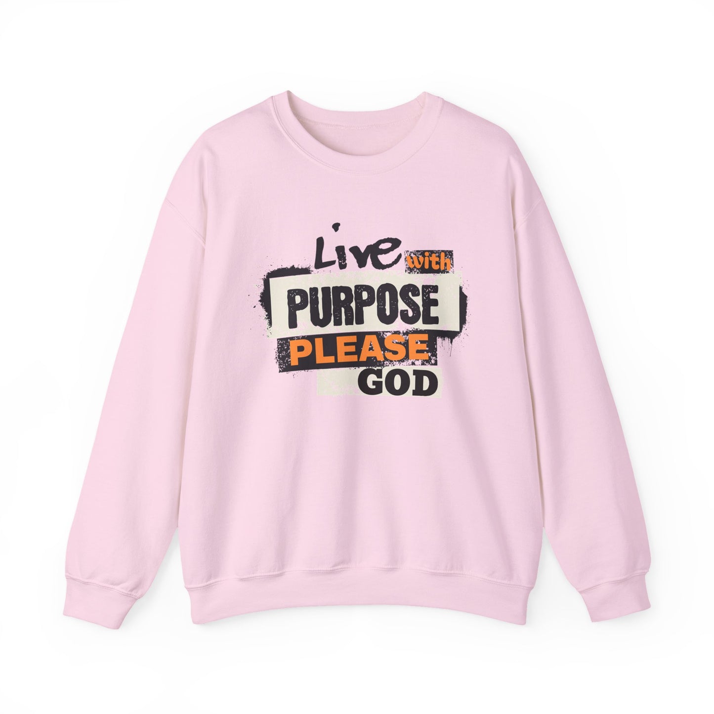 Live with Purpose, Please God, Faith-Based, Repentance, Unisex Heavy Blend Sweatshirt