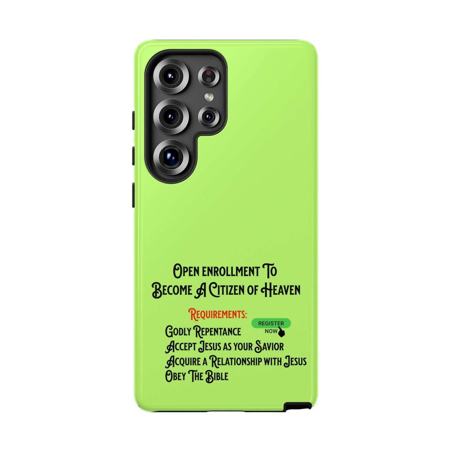 Open Enrollment to Become a Citizen of Heaven, Phone Case