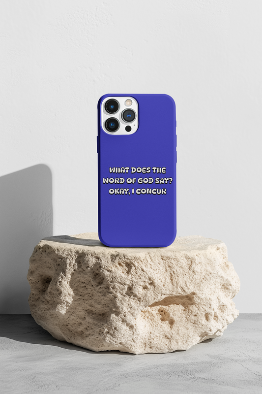 What Does the Word of God Say?, Phone Case, Christian Message
